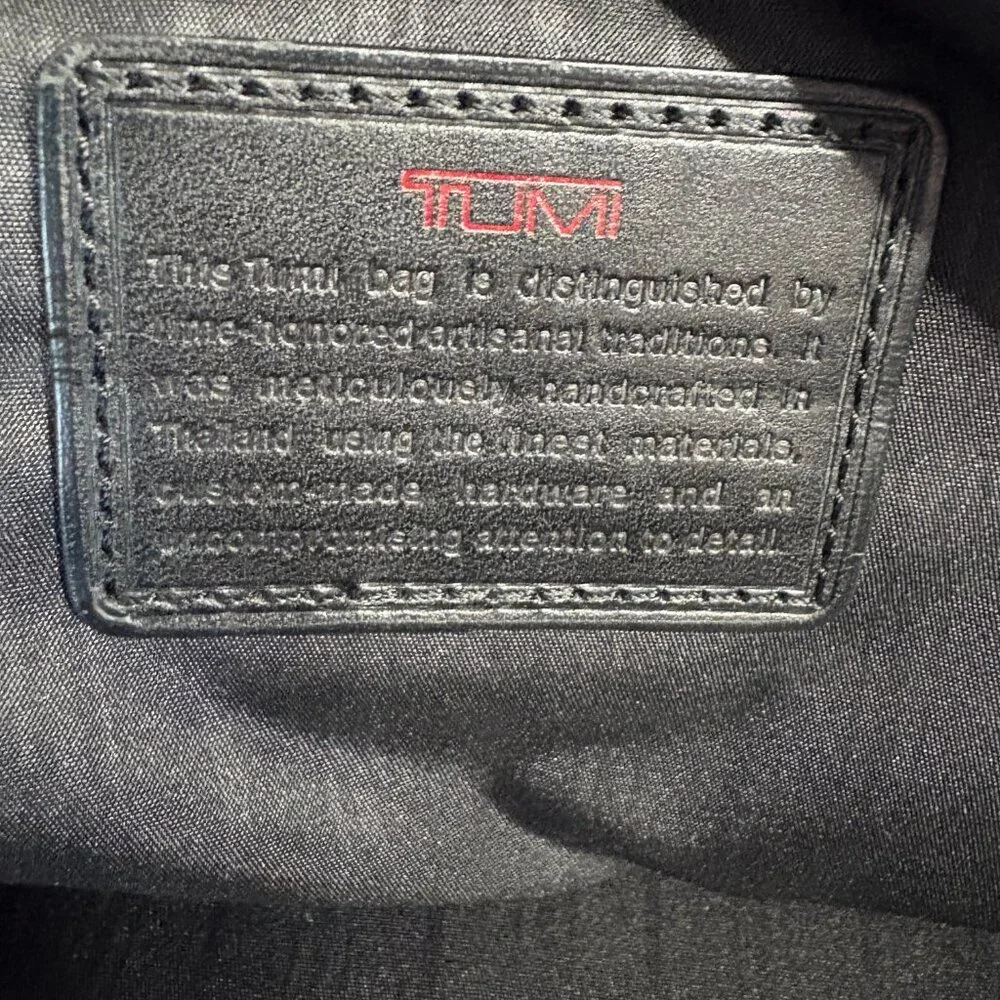 Tumi Alpha Briefcase Ballistic Laptop Bag Black Nylon Expandable 26141DH